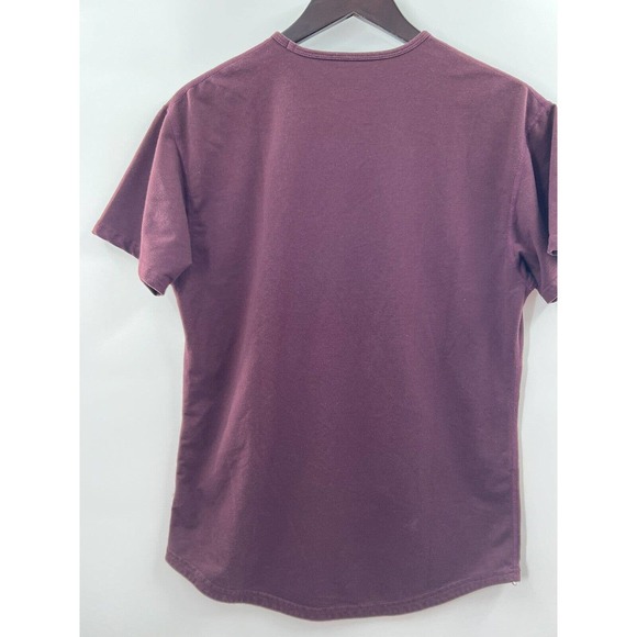 BYLT Men’s Short Sleeve Drop Cut Tee Maroon/Merlot Tee Shirt Size Medium - Picture 5 of 5